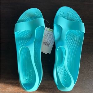 Crocs, Woman Sandals, Size W 11, Teal, NWOB